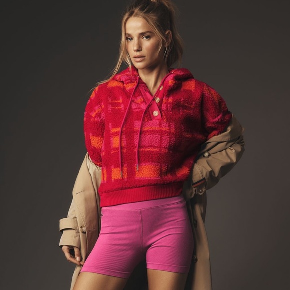 Anthropologie Porridge Quinn Sherpa Fleece Hoodie - Picture 11 of 13